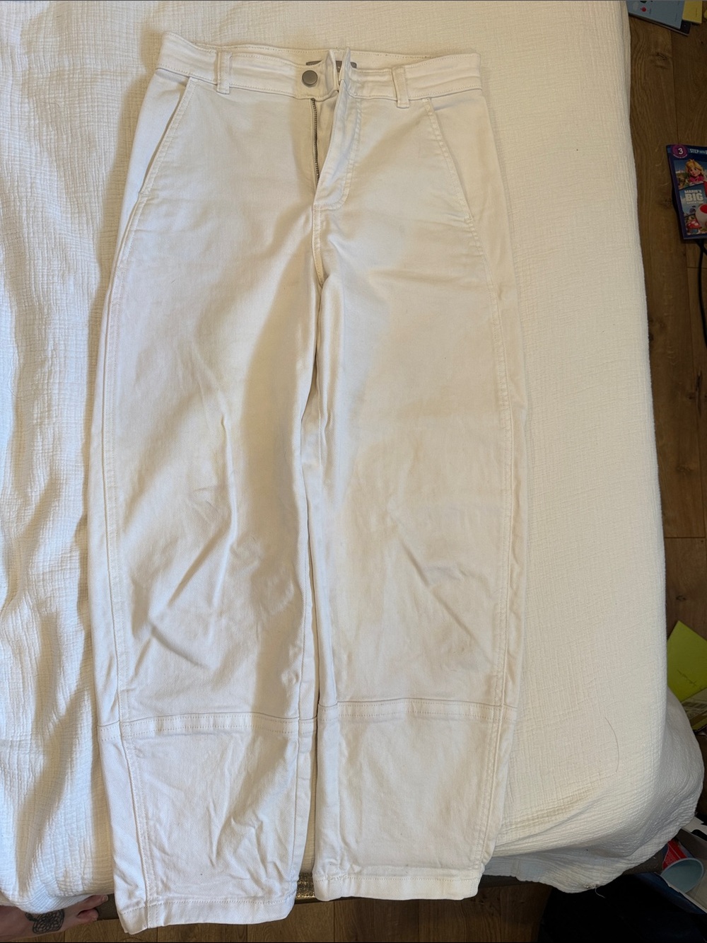 Everlane Barrel White Pant